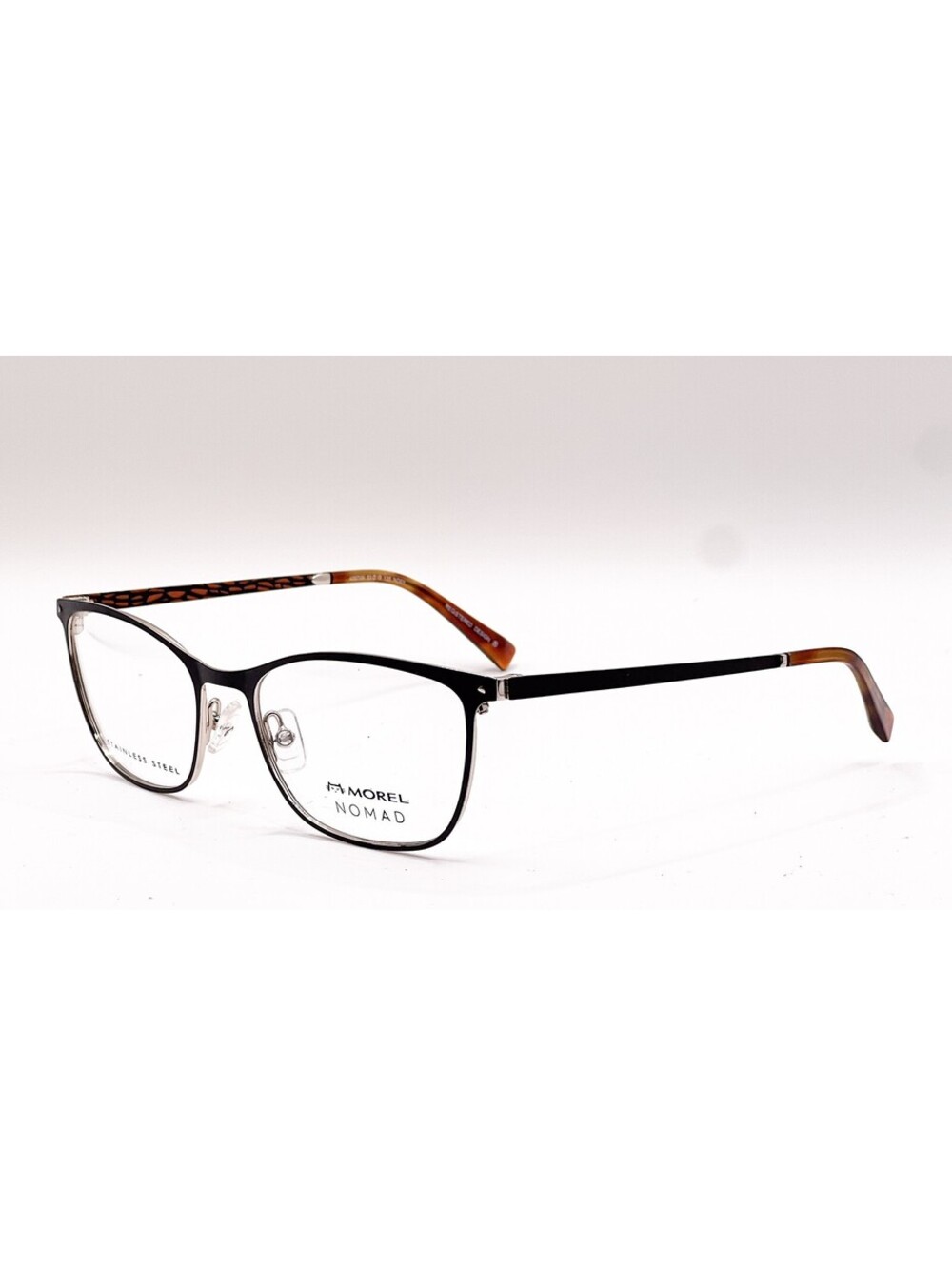 Morel 40074N ND01 Black Rectangle Authentic Eyeglass Frames 53-18-135